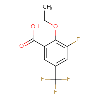 Chemical structure of 2-ethoxy-3-fluoro-5-(trifluoromethyl)benzoic acid - CSSB06835378265