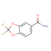 Chemical structure of 2,2-difluoro-2H-1,3-benzodioxole-5-carboxamide - CSSB00000048797