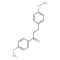 Chemical structure of 1,3-bis[4-(methylsulfanyl)phenyl]propan-1-one - CSSB00020571010