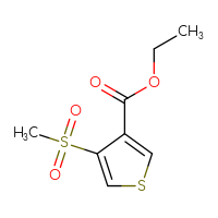 Chemical structure of ethyl 4-methanesulfonylthiophene-3-carboxylate - CSSB02517313714