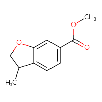 Chemical structure of methyl 3-methyl-2,3-dihydro-1-benzofuran-6-carboxylate - CSSB00042322923