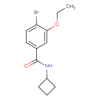 Chemical structure of 4-bromo-N-cyclobutyl-3-ethoxybenzamide - CSSB02495351084