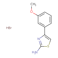 Chemical structure of 4-(3-methoxyphenyl)-1,3-thiazol-2-amine hydrobromide - CSSB00020591438