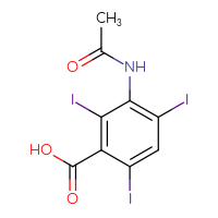 Chemical structure of 3-acetamido-2,4,6-triiodobenzoic acid - CSSB00000038361