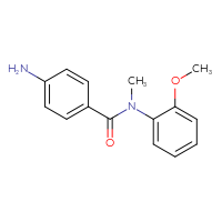 Chemical structure of 4-amino-N-(2-methoxyphenyl)-N-methylbenzamide - CSSB00040193639