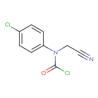 Chemical structure of N-(4-chlorophenyl)-N-(cyanomethyl)carbamoyl chloride - CSSB14968819636