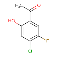 Chemical structure of 1-(4-chloro-5-fluoro-2-hydroxyphenyl)ethan-1-one - CSSB00000092150