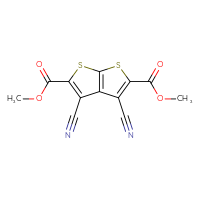 Chemical structure of 2,5-dimethyl 3,4-dicyanothieno[2,3-b]thiophene-2,5-dicarboxylate - CSSB14813048904