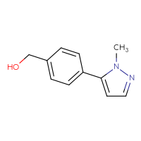 Chemical structure of [4-(1-methyl-1H-pyrazol-5-yl)phenyl]methanol - CSSB00009839911