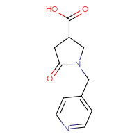 Chemical structure of 5-oxo-1-[(pyridin-4-yl)methyl]pyrrolidine-3-carboxylic acid - CSSB00011243456