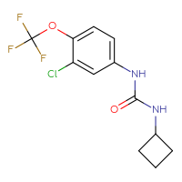 Chemical structure of 1-[3-chloro-4-(trifluoromethoxy)phenyl]-3-cyclobutylurea - CSSB00045283255