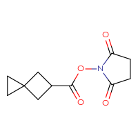Chemical structure of 2,5-dioxopyrrolidin-1-yl spiro[2.3]hexane-5-carboxylate - CSSB00124872098