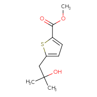 Chemical structure of methyl 5-(2-hydroxy-2-methylpropyl)thiophene-2-carboxylate - CSSB00103006250
