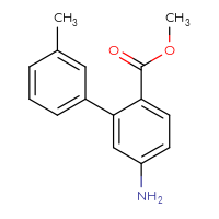 Chemical structure of methyl 5-amino-3'-methyl-[1,1'-biphenyl]-2-carboxylate - CSSB03578075704