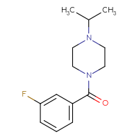 Chemical structure of 1-(3-fluorobenzoyl)-4-(propan-2-yl)piperazine - CSSB00047377058