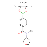 Chemical structure of N-methyl-N-(oxolan-3-yl)-4-(4,4,5,5-tetramethyl-1,3,2-dioxaborolan-2-yl)benzamide - CSSB00020803032