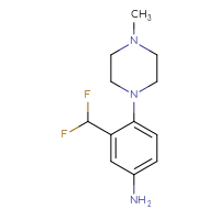 Chemical structure of 3-(difluoromethyl)-4-(4-methylpiperazin-1-yl)aniline - CSSB00001104412