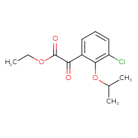 Chemical structure of ethyl 2-[3-chloro-2-(propan-2-yloxy)phenyl]-2-oxoacetate - CSSB21103686104