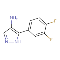 Chemical structure of 5-(3,4-difluorophenyl)-1H-pyrazol-4-amine - CSSB00103033692