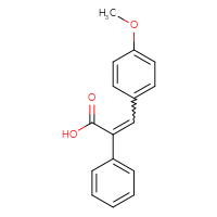 Chemical structure of 3-(4-methoxyphenyl)-2-phenylprop-2-enoic acid - CSSB00000595028