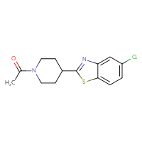 Chemical structure of 1-[4-(5-chloro-1,3-benzothiazol-2-yl)piperidin-1-yl]ethan-1-one - CSSB00025942089