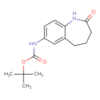 Chemical structure of tert-butyl N-(2-oxo-2,3,4,5-tetrahydro-1H-1-benzazepin-7-yl)carbamate - CSSB00010142107