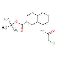 Chemical structure of tert-butyl 8-(2-chloroacetamido)-decahydroisoquinoline-2-carboxylate - CSSB06371002495