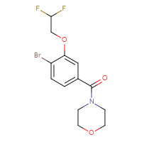 Chemical structure of 4-[4-bromo-3-(2,2-difluoroethoxy)benzoyl]morpholine - CSSB00150719790