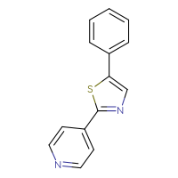 Chemical structure of 4-(5-phenyl-1,3-thiazol-2-yl)pyridine - CSSB06715765288