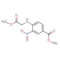 Chemical structure of methyl 4-[(2-methoxy-2-oxoethyl)amino]-3-nitrobenzoate - CSSB00016993686