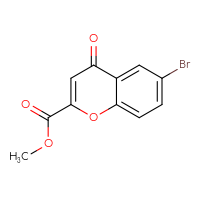 Chemical structure of methyl 6-bromo-4-oxo-4H-chromene-2-carboxylate - CSSB00010007718