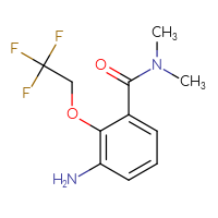 Chemical structure of 3-amino-N,N-dimethyl-2-(2,2,2-trifluoroethoxy)benzamide - CSSB03219847873