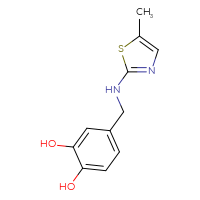 Chemical structure of 4-{[(5-methyl-1,3-thiazol-2-yl)amino]methyl}benzene-1,2-diol - CSSB00021146369
