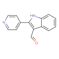 Chemical structure of 2-(pyridin-4-yl)-1H-indole-3-carbaldehyde - CSSB00020606860