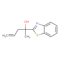 Chemical structure of 2-(1,3-benzothiazol-2-yl)pent-4-en-2-ol - CSSB00021254738