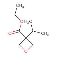 Chemical structure of ethyl 3-(propan-2-yl)oxetane-3-carboxylate - CSSB00045291405