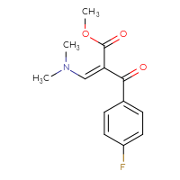 Chemical structure of methyl (2Z)-3-(dimethylamino)-2-[(Z)-4-fluorobenzoyl]prop-2-enoate - CSSB21332864565