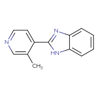 Chemical structure of 2-(3-methylpyridin-4-yl)-1H-1,3-benzodiazole - CSSB00006005177