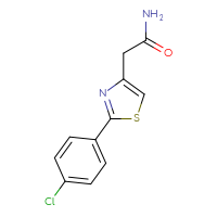 Chemical structure of 2-[2-(4-chlorophenyl)-1,3-thiazol-4-yl]acetamide - CSSB00000021250