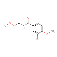 Chemical structure of 3-bromo-4-methoxy-N-(2-methoxyethyl)benzamide - CSSB00000189252