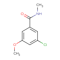 Chemical structure of 3-chloro-5-methoxy-N-methylbenzamide - CSSB00015989672