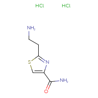 Chemical structure of 2-(2-aminoethyl)-1,3-thiazole-4-carboxamide dihydrochloride - CSSB20963435291