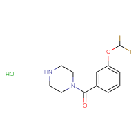 Chemical structure of 1-[3-(difluoromethoxy)benzoyl]piperazine hydrochloride - CSSB00000736243