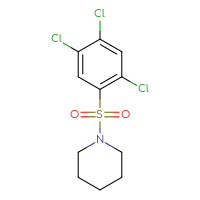 Chemical structure of 1-(2,4,5-trichlorobenzenesulfonyl)piperidine - CSSB00027787436