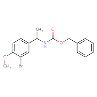 Chemical structure of benzyl N-[1-(3-bromo-4-methoxyphenyl)ethyl]carbamate - CSSB00000215574
