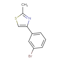 Chemical structure of 4-(3-bromophenyl)-2-methyl-1,3-thiazole - CSSB00000169043