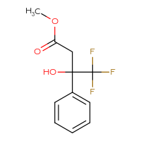 Chemical structure of methyl 4,4,4-trifluoro-3-hydroxy-3-phenylbutanoate - CSSB15033705183