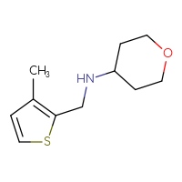 Chemical structure of N-[(3-methylthiophen-2-yl)methyl]oxan-4-amine - CSSB00011324426
