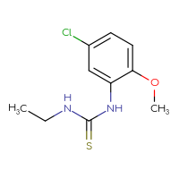 Chemical structure of 1-(5-chloro-2-methoxyphenyl)-3-ethylthiourea - CSSB00000166823