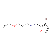 Chemical structure of [(3-bromofuran-2-yl)methyl](3-ethoxypropyl)amine - CSSB00012059388